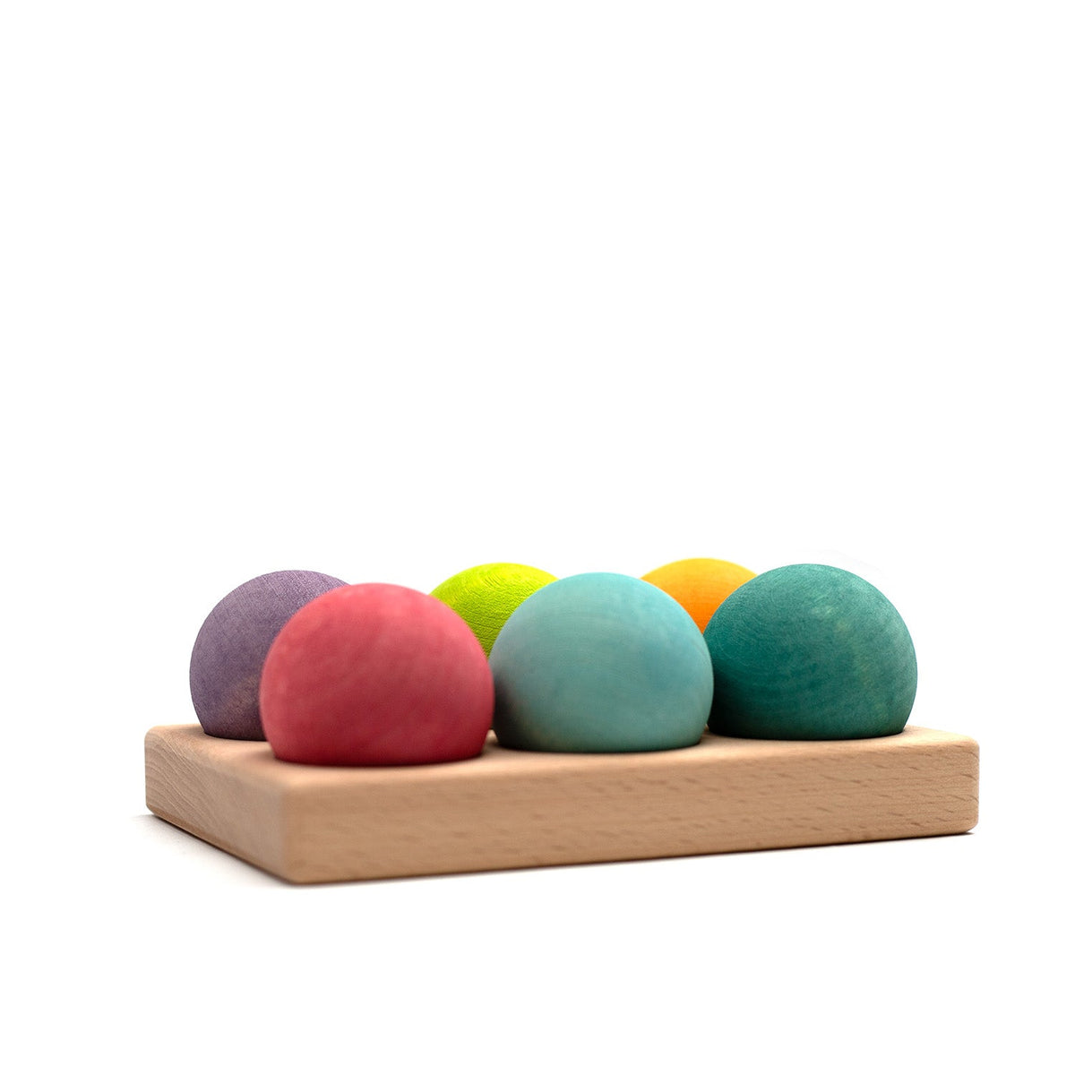 Wooden Toy - Wooden Colored Balls - Montessori Open-Ended Toy