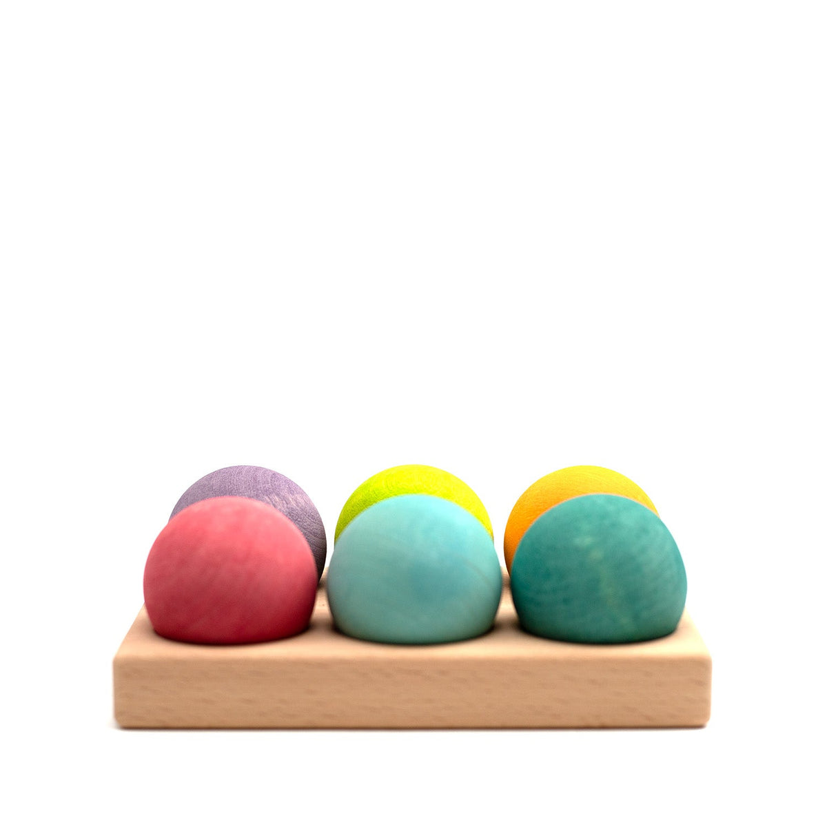 Wooden Toy - Wooden Colored Balls - Montessori Open-Ended Toy