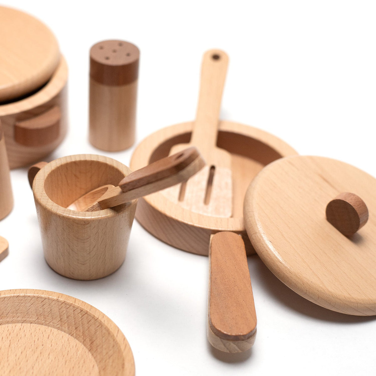 Wooden Toy - Cooking & Dining Set - Montessori Open-Ended Toy