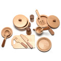 Wooden Toy - Cooking & Dining Set - Montessori Open-Ended Toy
