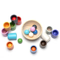 Wooden Toy Cups and Balls Set - Montessori Open-Ended Toy