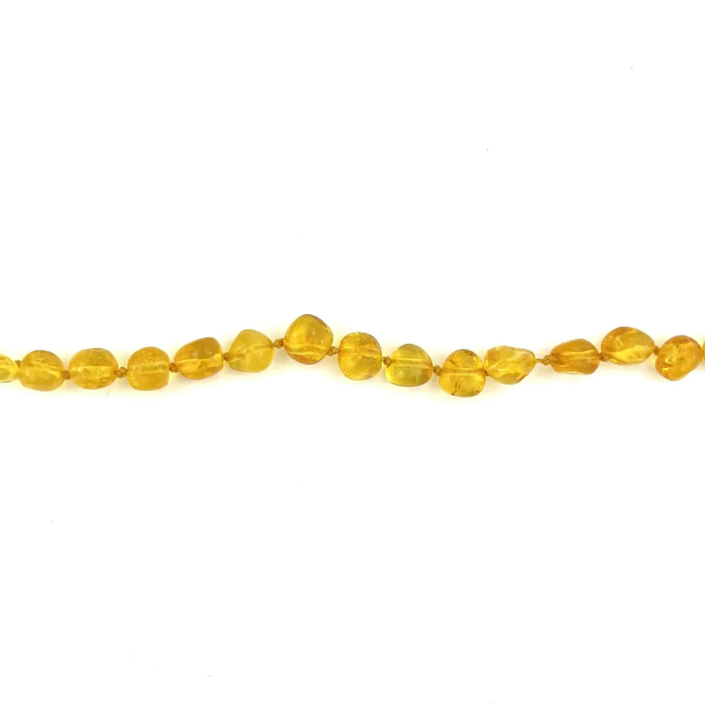 Baby/Child - Amber Necklace - Lemon Round Beads - 33cm