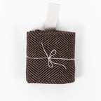 Big Linen Towel - Brown Pattern