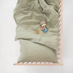 Linen Duvet Cover Set for Kids - Sage