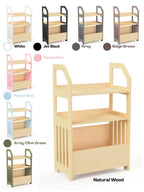 Montessori-Holzregal mit 3 offenen Ebenen