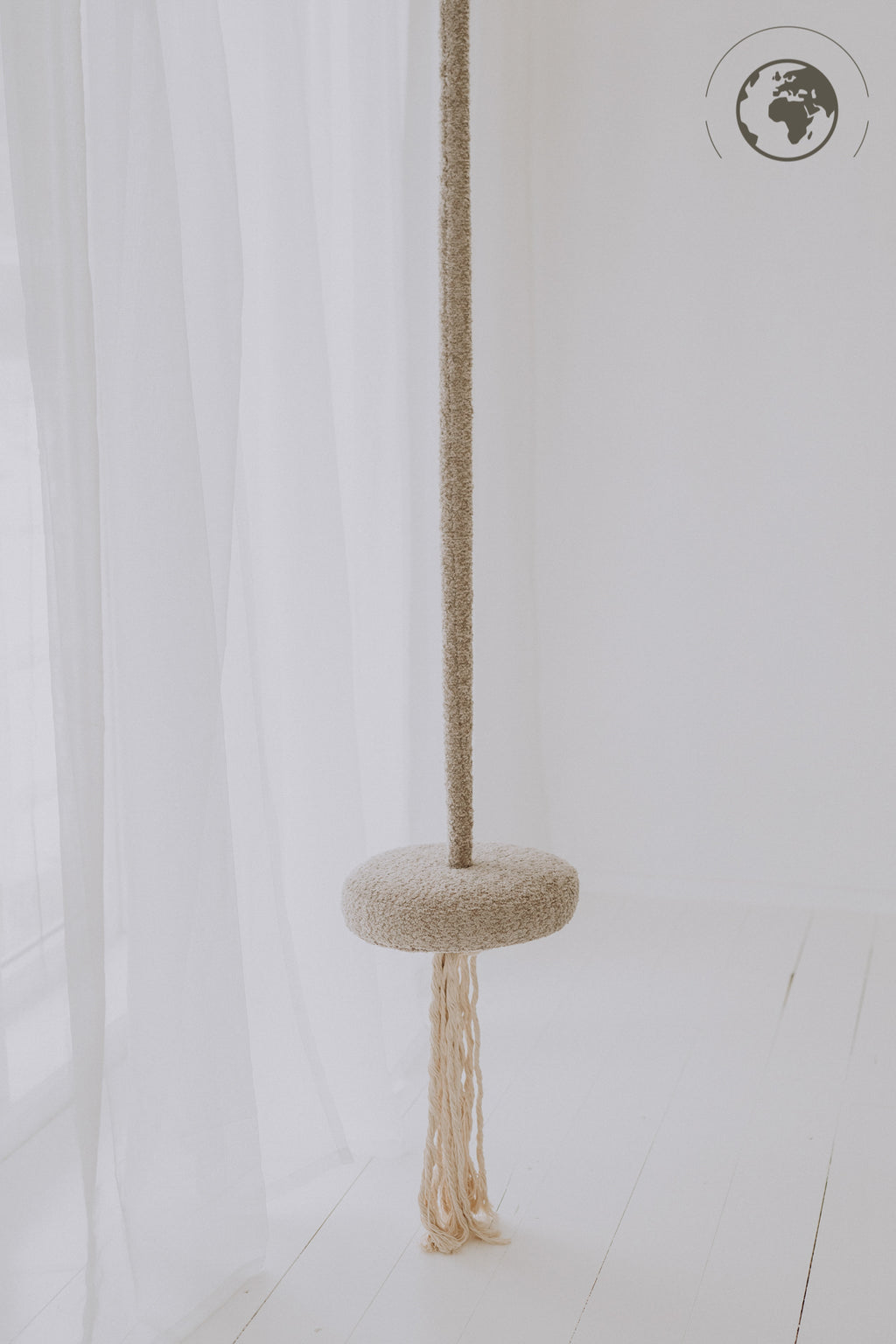 HopOn Swing - Bouclé Sand – OEKO-TEX® certified swing, handmade in Estonia