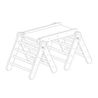 Climbing Triangle With Slide and Climbing Frame - Natural Wood