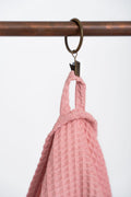 Organic Waffle Cotton Towel - Peach