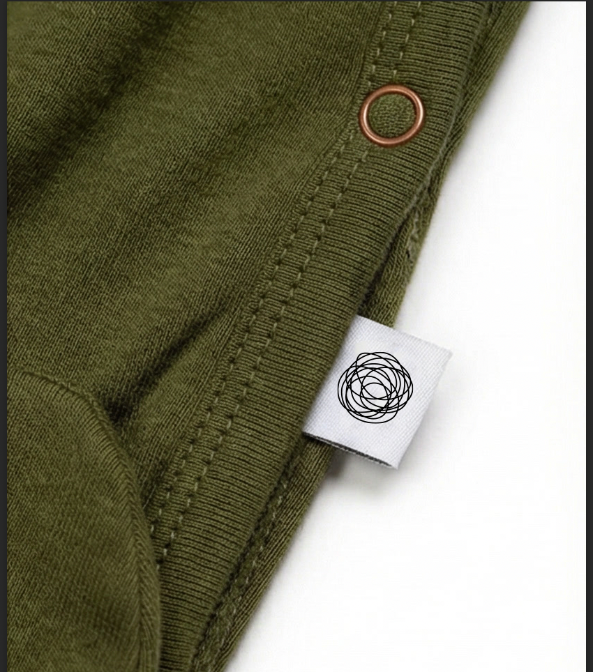 Wool Romper / Crawl Suit - Merino Wool - Fir Green