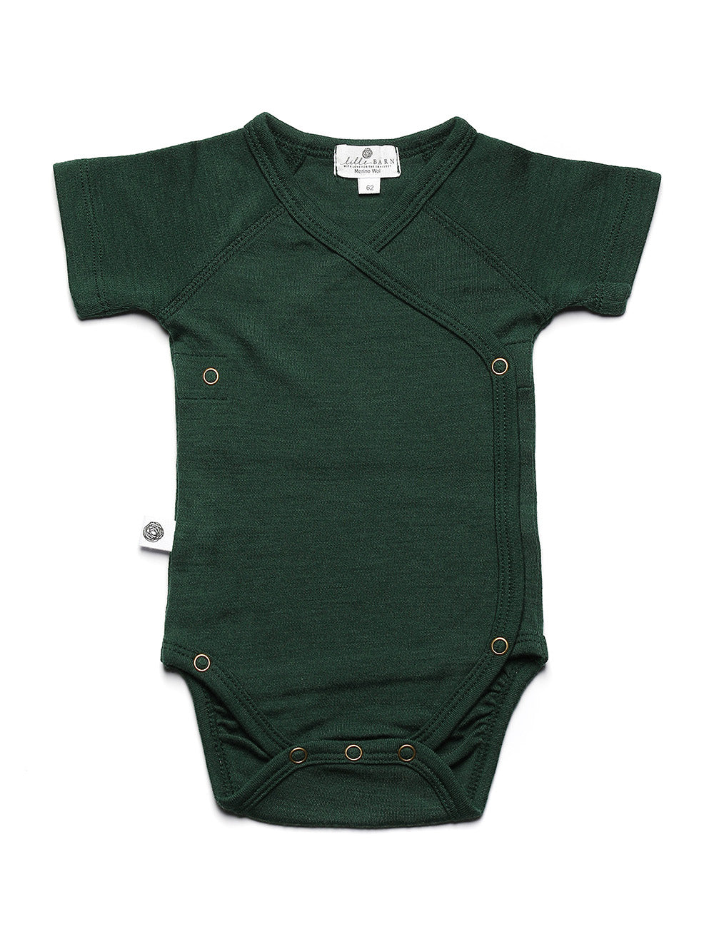 Wool Wrap Romper, Short Sleeve - Merino Wool - Mountain View
