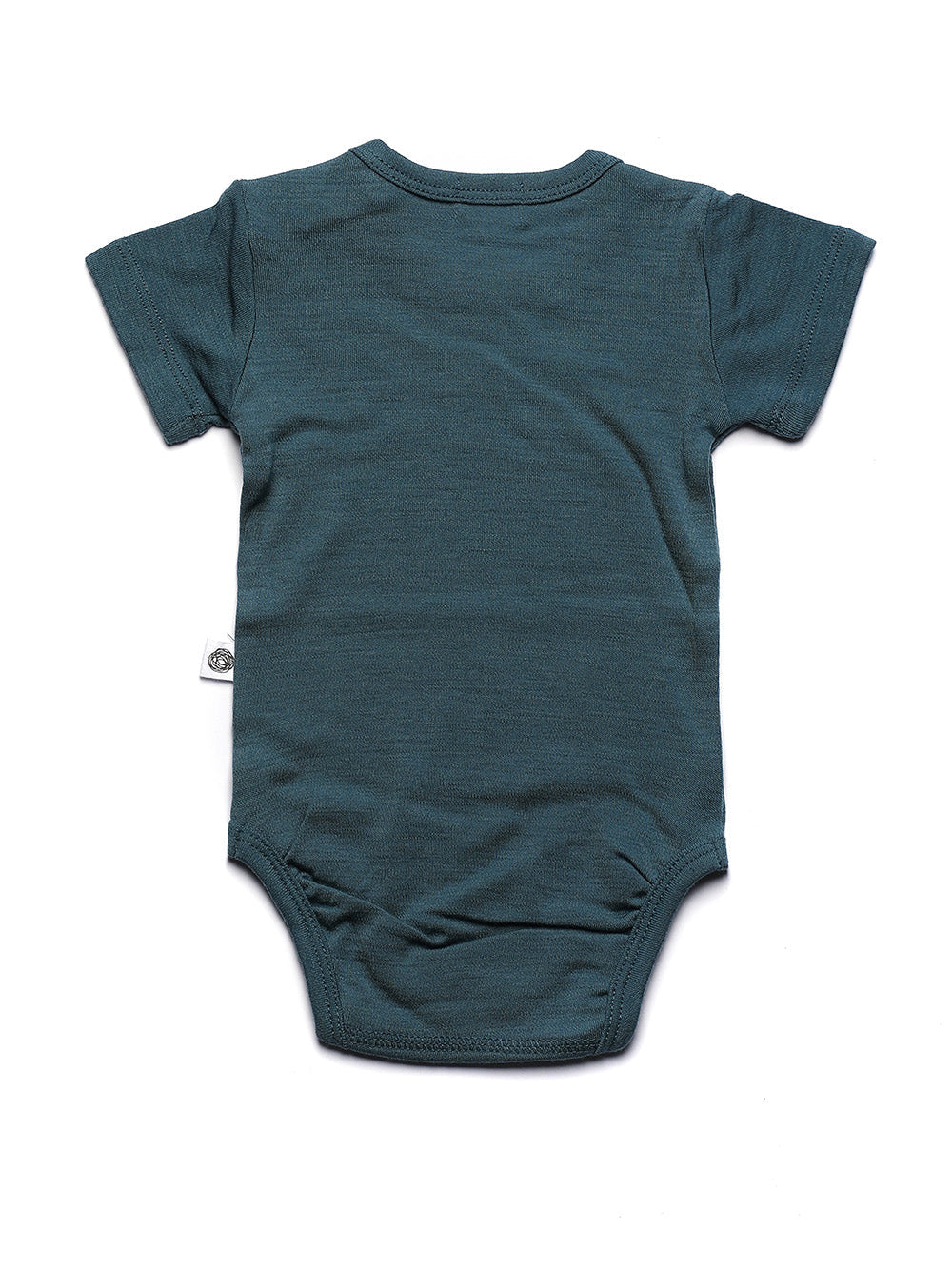 Wool Romper, Short Sleeve - Merino Wool - Orion Blue