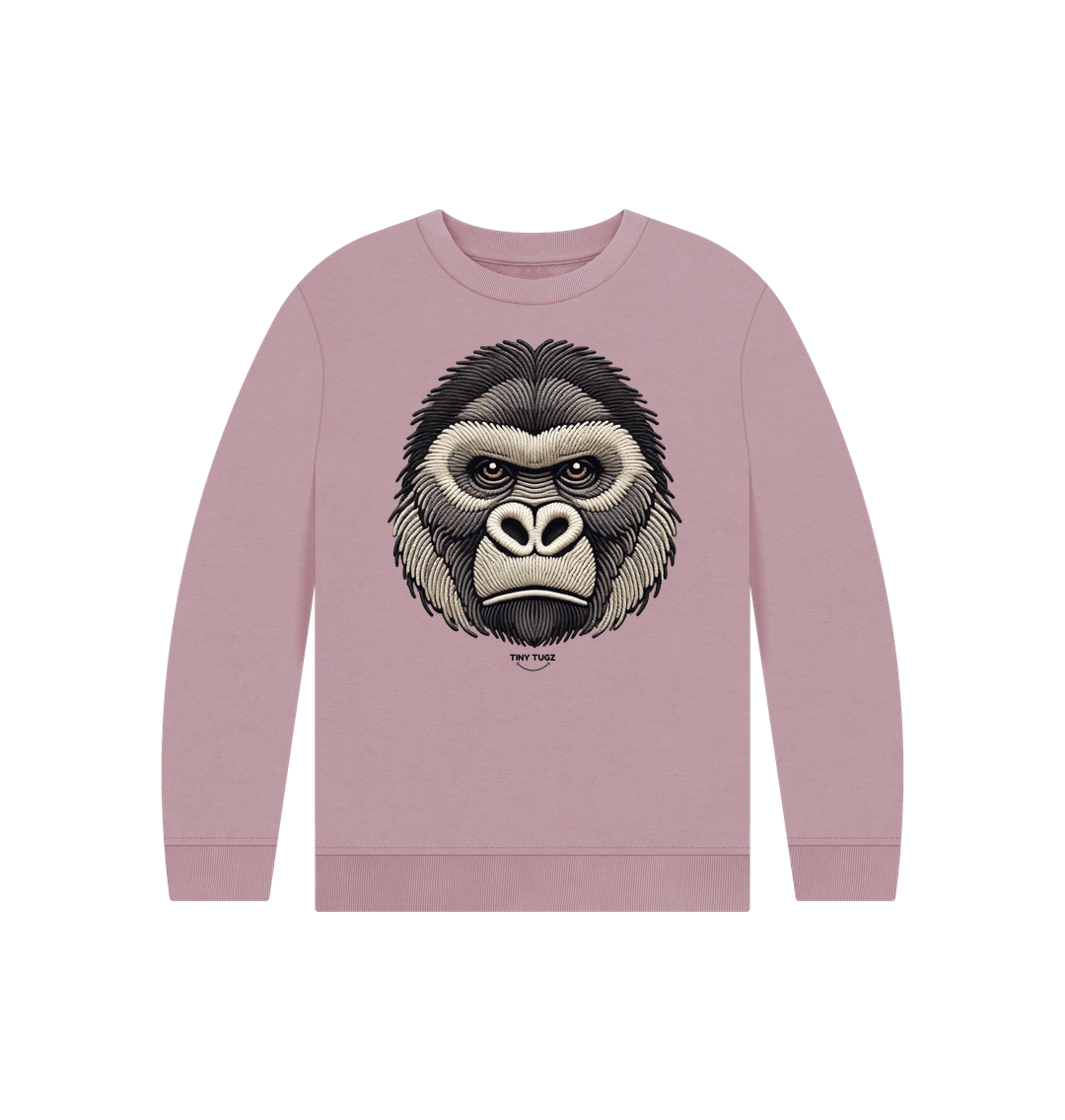 Mauve Printed Kids Jumper