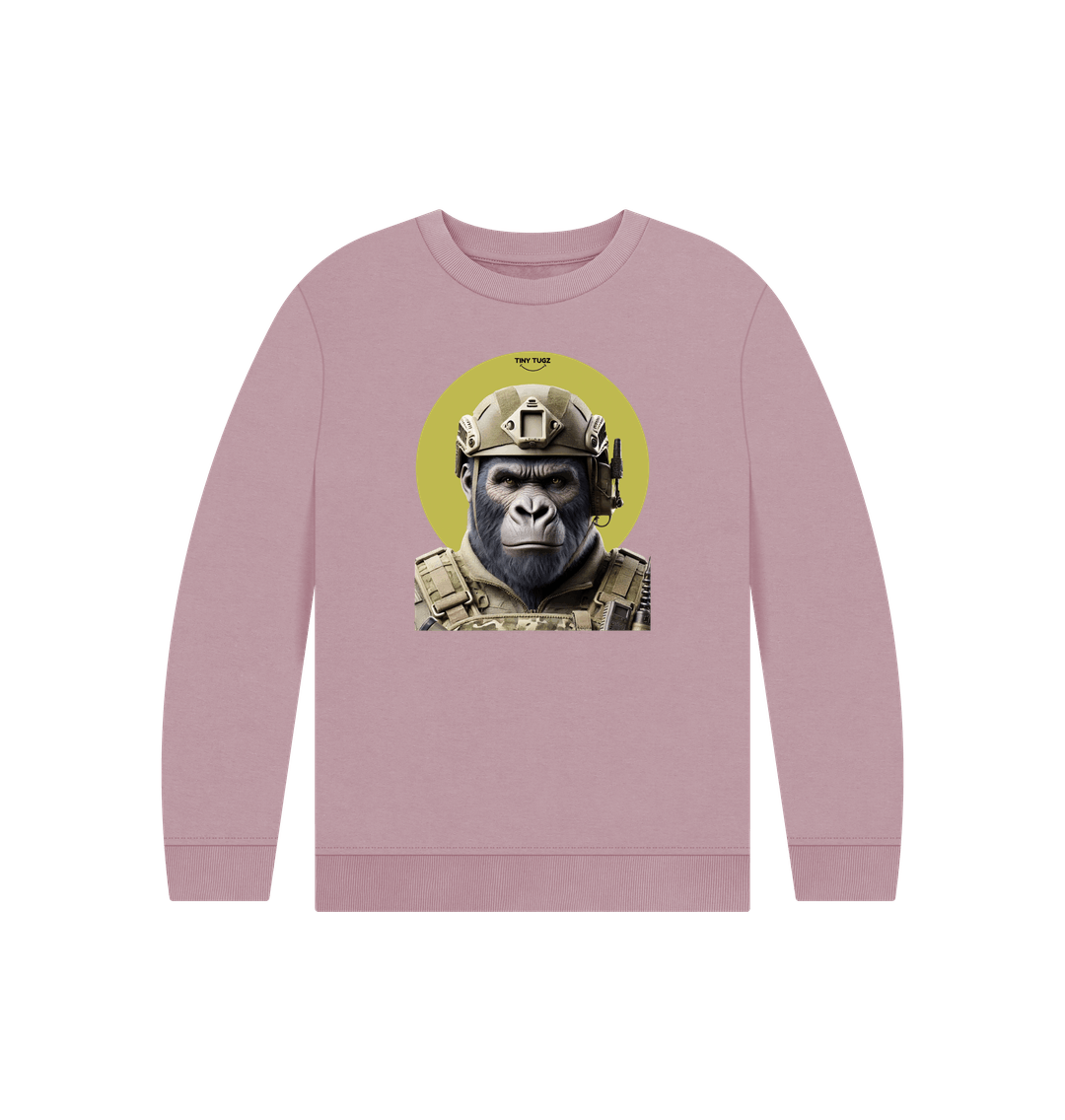 Mauve Printed Kids Jumper