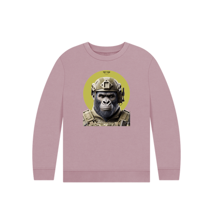 Mauve Printed Kids Jumper