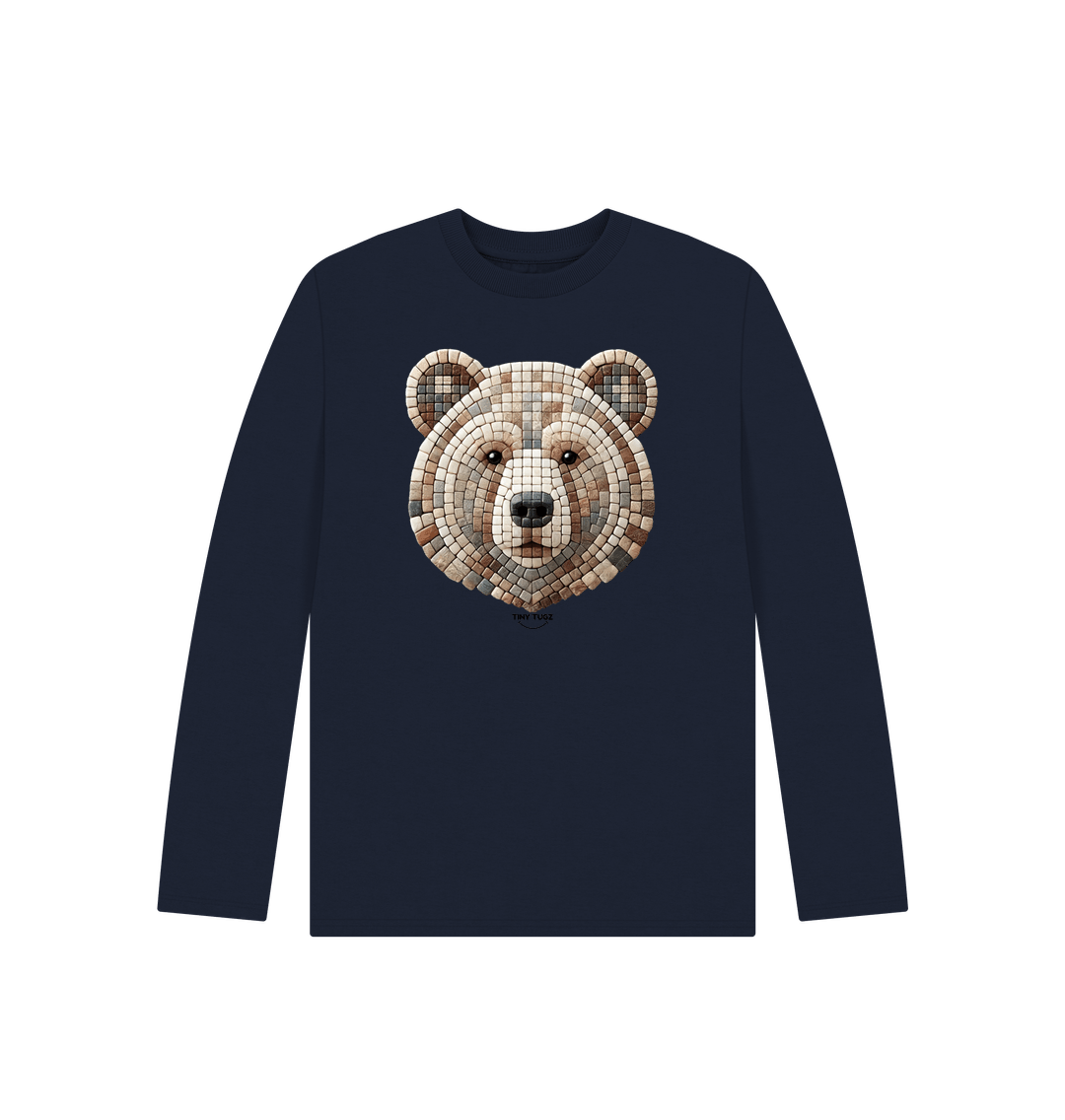 Navy Blue Printed Kids T-Shirt