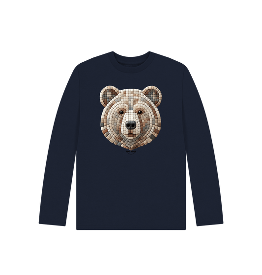 Navy Blue Printed Kids T-Shirt