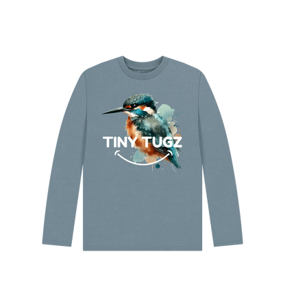 Stone Blue Printed Kids T-Shirt