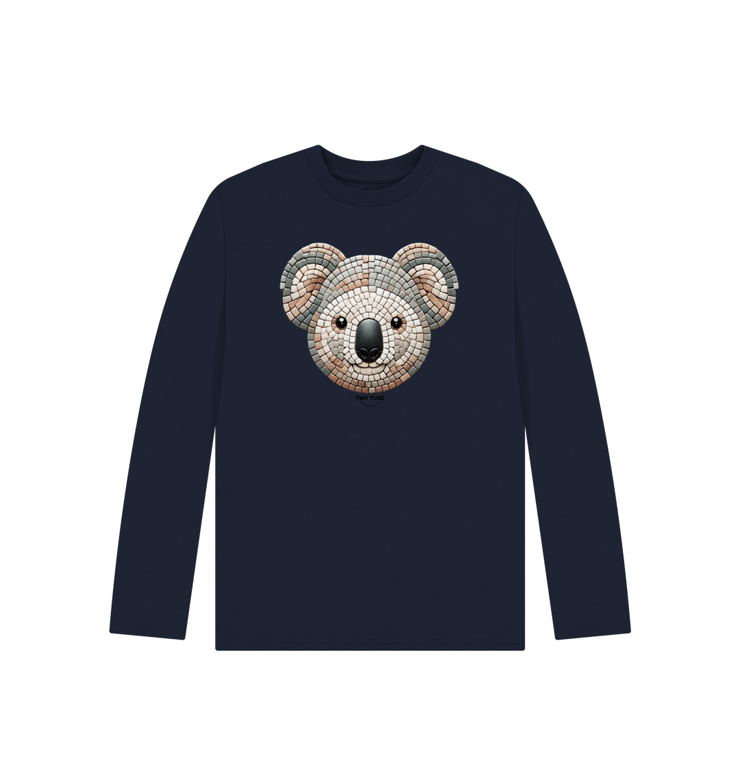 Navy Blue Printed Kids T-Shirt