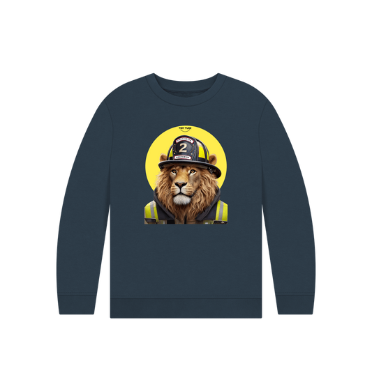 Navy Blue Printed Kids Jumper