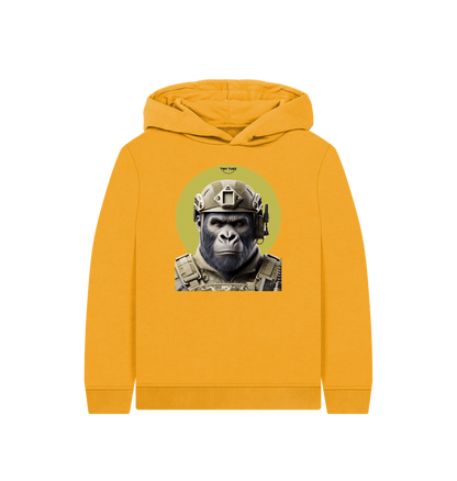Mustard Printed Kids Hoodie