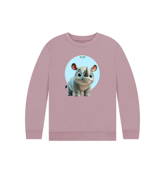 Mauve Printed Kids Jumper