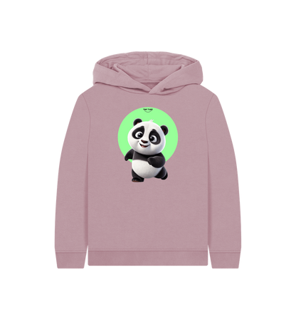 Mauve Printed Kids Hoodie