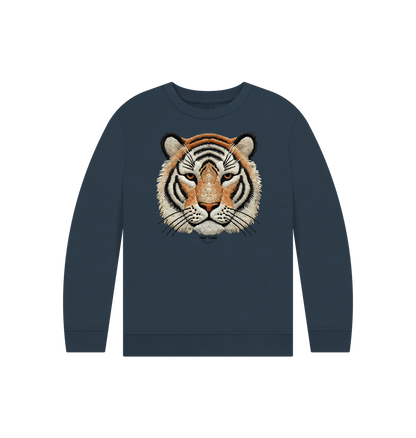 Navy Blue Printed Kids Jumper