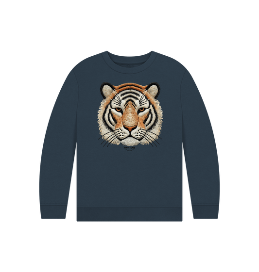 Navy Blue Printed Kids Jumper