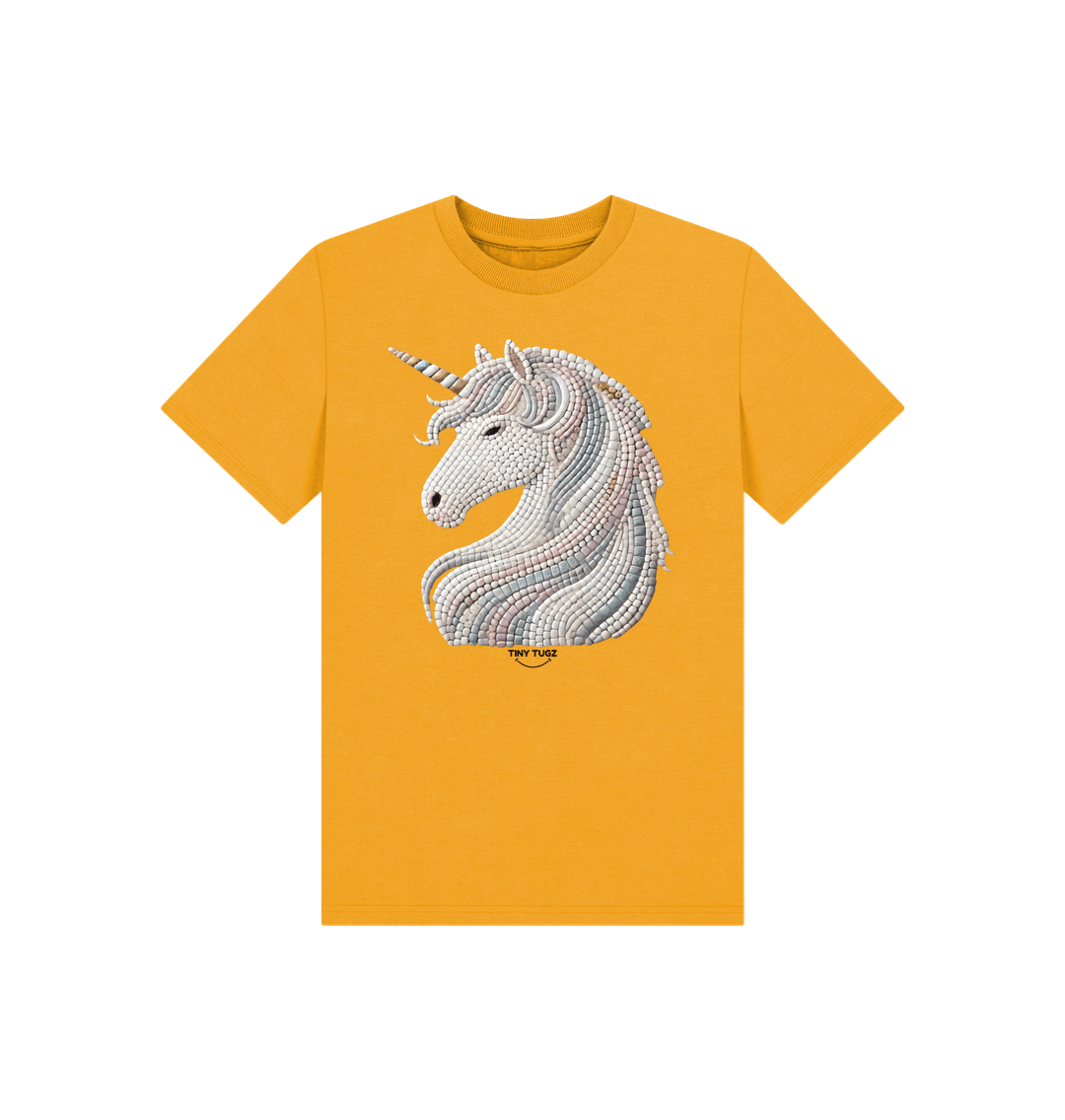 Mustard Printed Kids T-Shirt