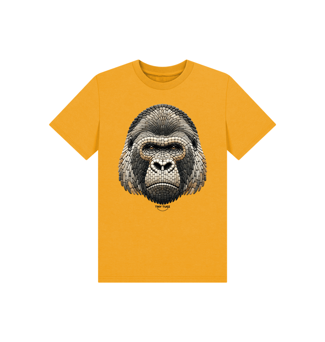Mustard Printed Kids T-Shirt