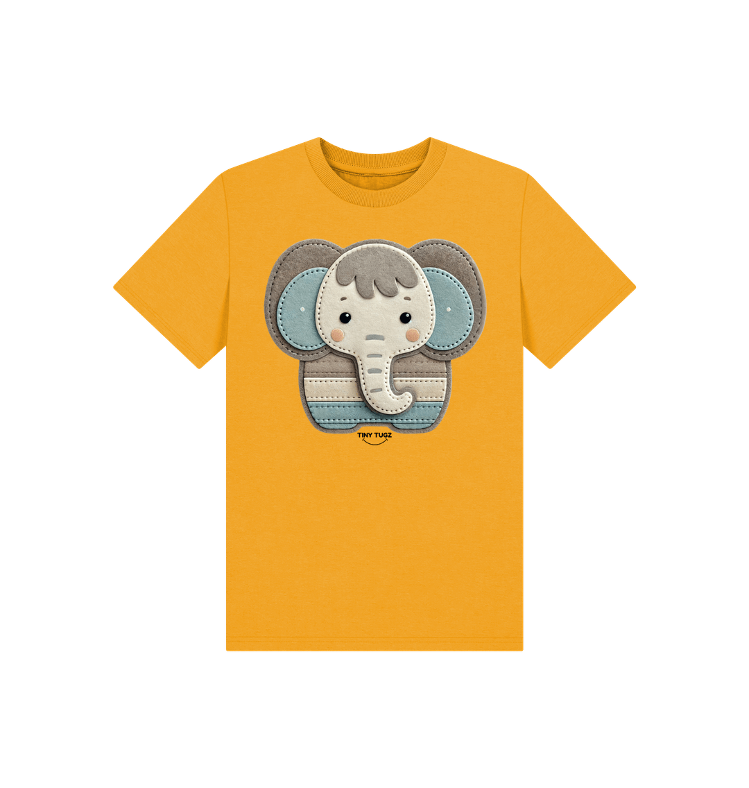 Mustard Printed Kids T-Shirt