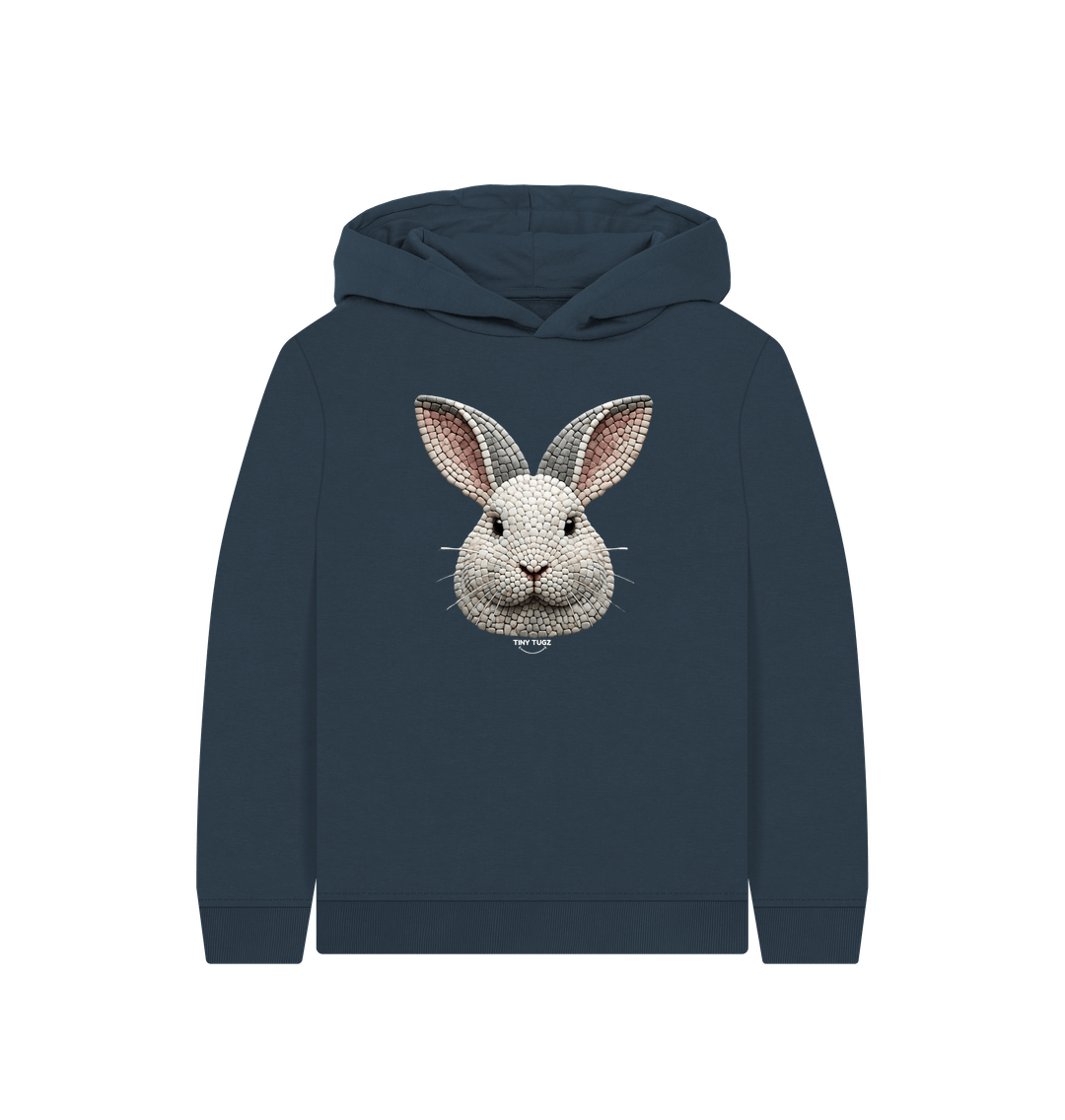 Navy Blue Printed Kids Hoodie
