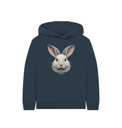 Navy Blue Printed Kids Hoodie