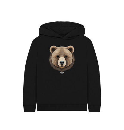 Black Printed Kids Hoodie
