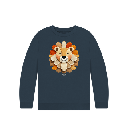 Navy Blue Printed Kids Jumper