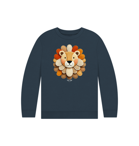 Navy Blue Printed Kids Jumper