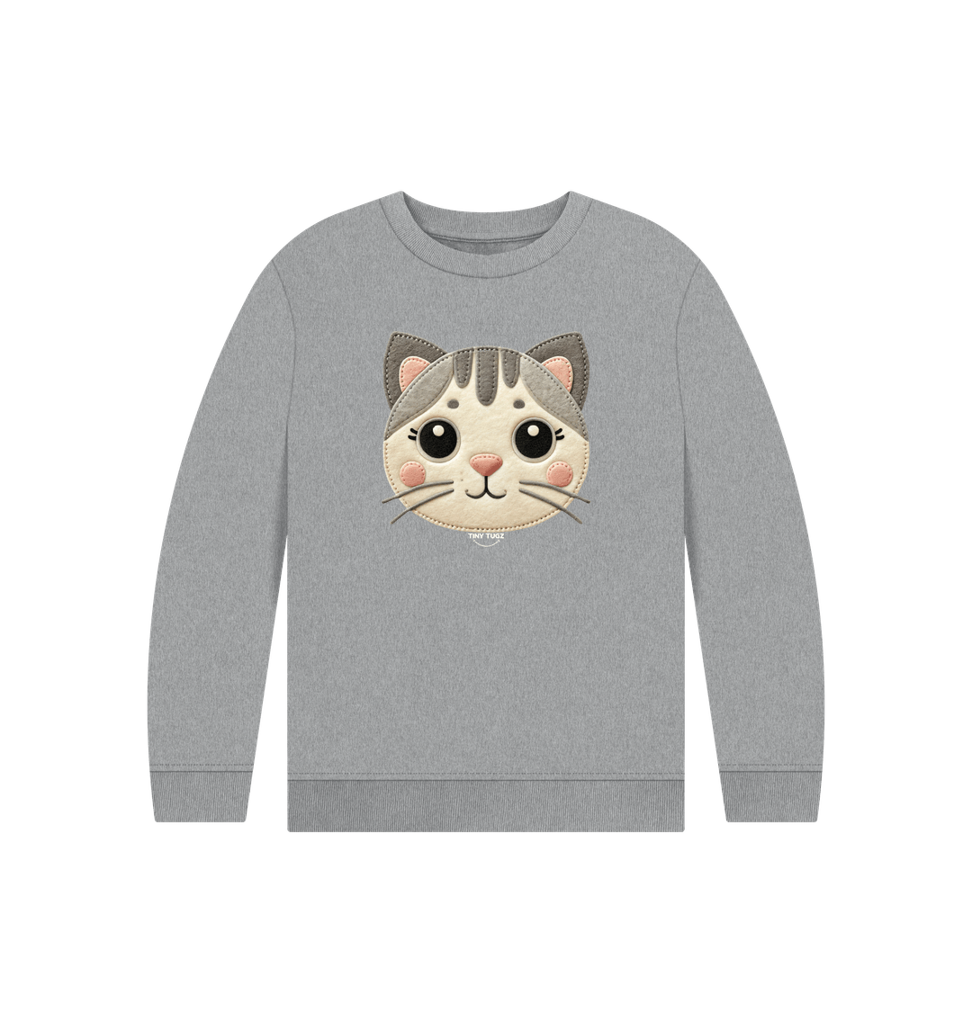 Athletic Grey Printed Kids Jumper