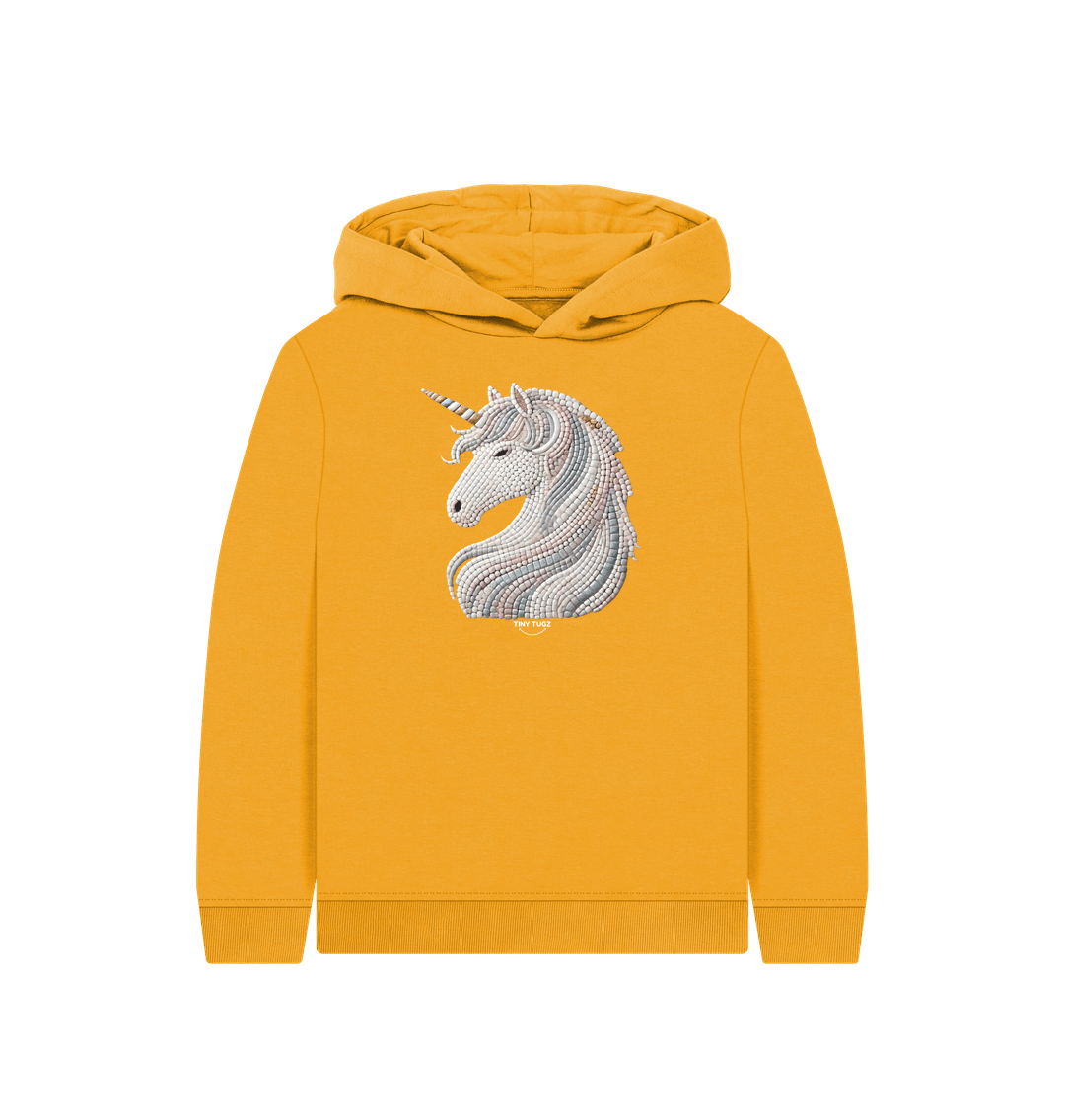 Mustard Printed Kids Hoodie