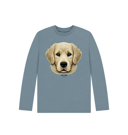 Stone Blue Printed Kids T-Shirt