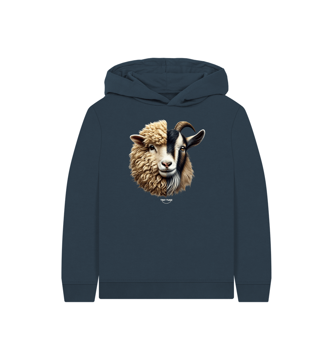 Navy Blue Printed Kids Hoodie