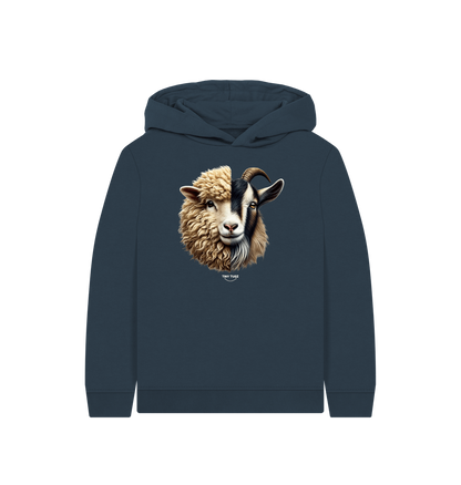 Navy Blue Printed Kids Hoodie