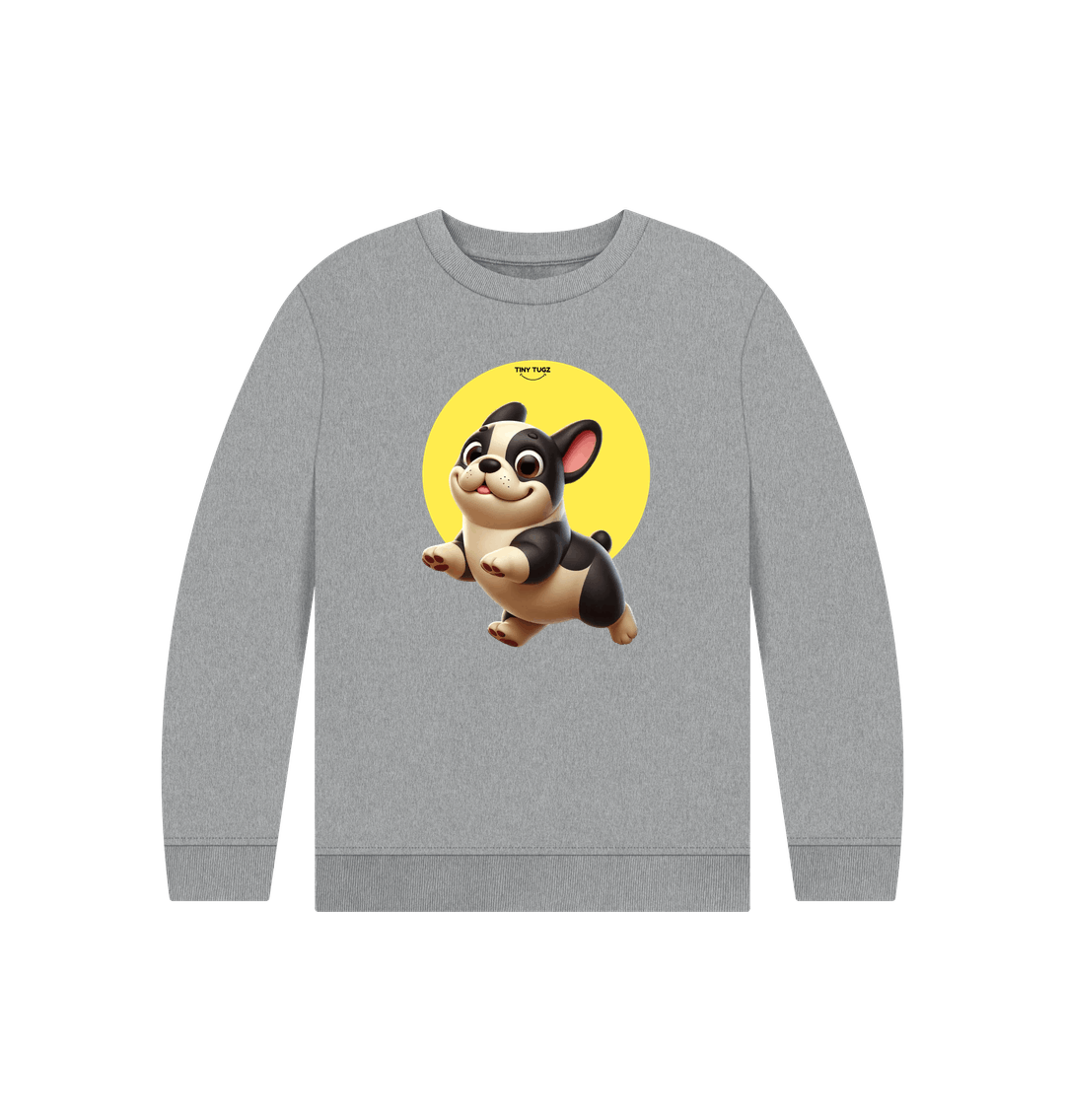 Athletic Grey Printed Kids Jumper