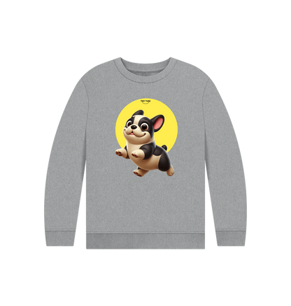 Athletic Grey Printed Kids Jumper