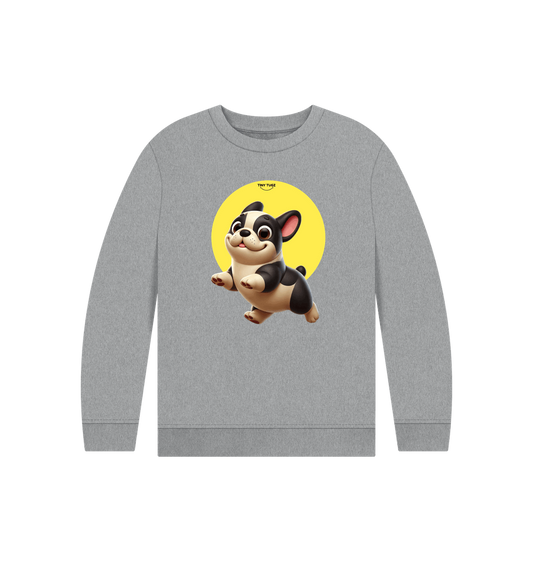 Athletic Grey Printed Kids Jumper