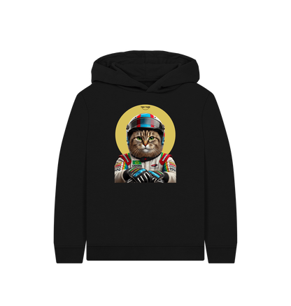Black Printed Kids Hoodie