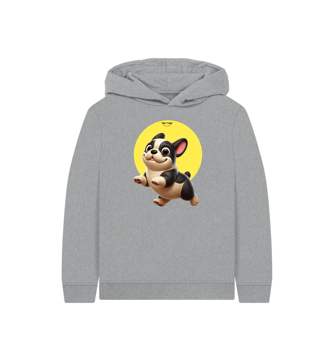Athletic Grey Printed Kids Hoodie
