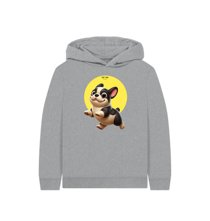 Athletic Grey Printed Kids Hoodie