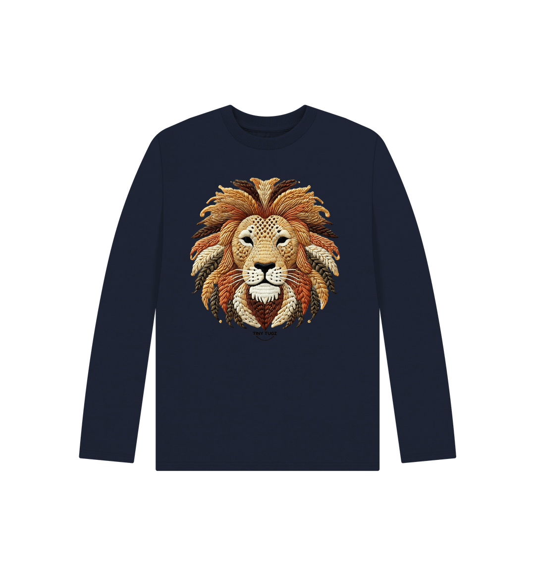 Navy Blue Printed Kids T-Shirt