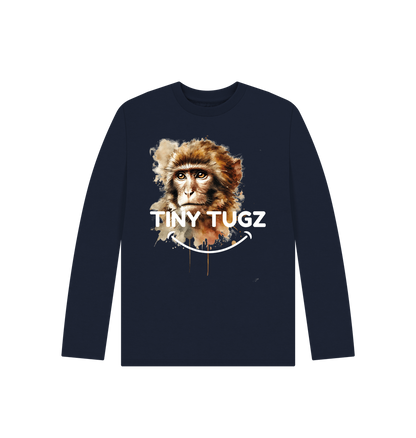 Navy Blue Printed Kids T-Shirt