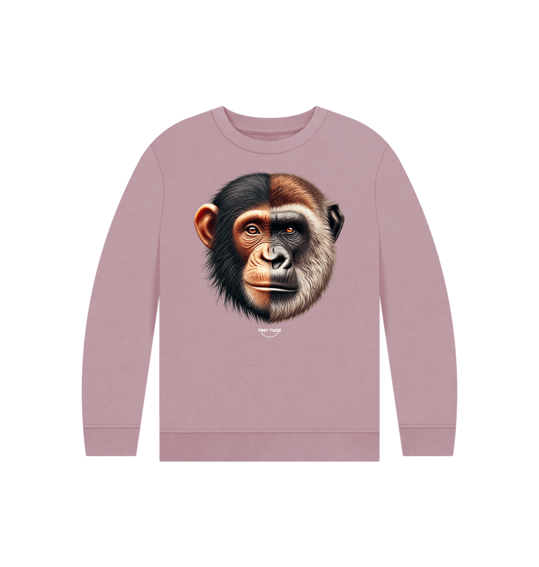 Mauve Printed Kids Jumper